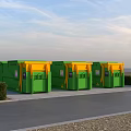 Garbage compression transfer box 3d model