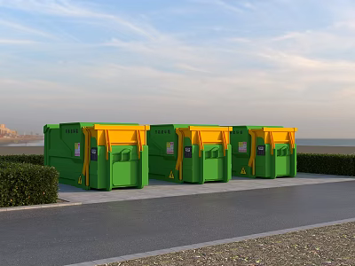 Garbage compression transfer box 3d model