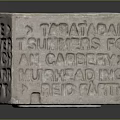 Ancient Stone Carved Artifact With Historical Text Inscriptions And Details