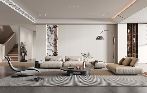 modern living room 3d model