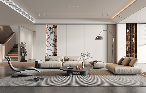 modern living room 3d model