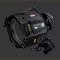 Vintage Industrial Black Metal Lighting Combination With Grid Front And Adjustable Bracket