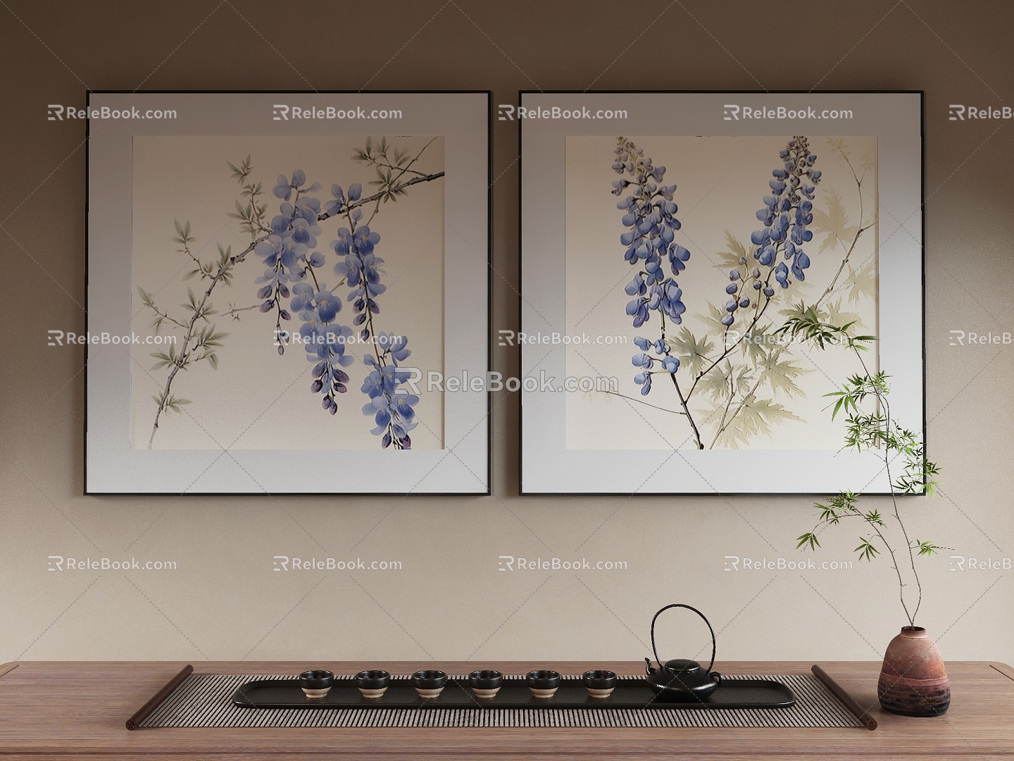 New Chinese Decorative Painting 3d model