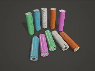 Assorted Colored Household Supply Rolls in Green Blue White Orange Pink for Daily Home Use 3d model