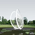 Abstract marine shell sculpture structure device 3d model