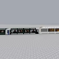 Modern Bus Station Shelter With Large Advertising Billboards And Surfing