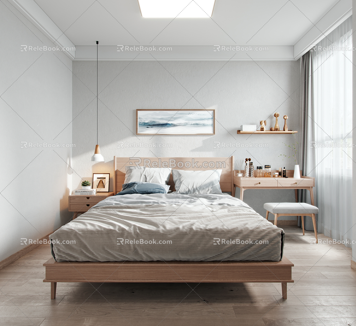 Nordic Bedroom 3d model