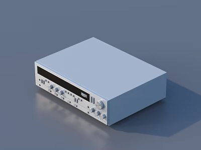 Light Blue Square Projection Monitoring Device with Front Panel Buttons and Display Screen 3d model