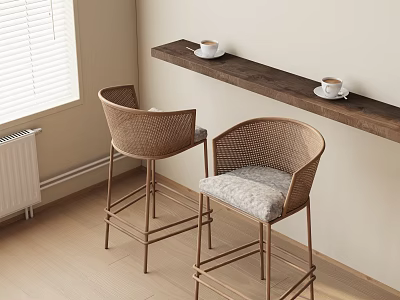 Modern Bar Chair Combination Bar Chair 3d model