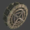 Rustic Wooden Waterwheel Garden Ornament With Traditional Design For Outdoor Decor
