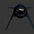 3D Rendered Blue Whale With Open Mouth And Blue Body In Gradient Background