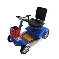 Electric four-wheel scooter electric cart with cargo basket automatic moped old man le disabled scooter remote control car electric racing four-wheel drive electric vehicle 3d model