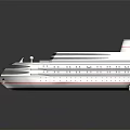 Modern White Cruise Ship With Multi Deck And Sleek Design 3d model