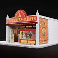 Traditional Grocery Store Exterior Featuring Coca Cola Sign Red Dispenser And Window Product Displays