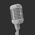 Vintage Microphone Instrument With Classic Design Retro Metal Body And Studio Use