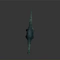 Realistic 3D Sauropod Dinosaur Model With Blue Green Skin And Long Neck