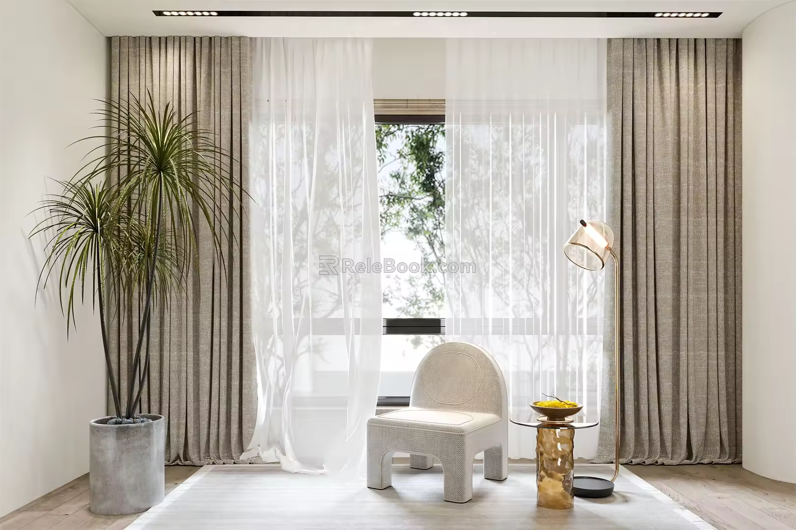 Modern Curtains 3d model