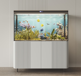 Modern fish tank 3d model