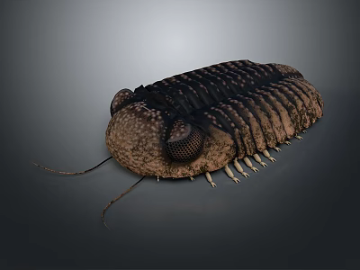 Detailed Trilobite 3D Model Featuring Compound Eyes Carapace Antennae And Legs 3d model