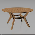 Modern Round Wooden Table Design With Sturdy Leg Structure For Home Living Area