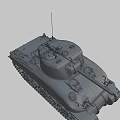 Highly Detailed Tank 3D Model Wireframe Design With Military Vehicle Features