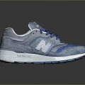 New Balance 574 Running Shoes Blue And Gray Suede And Mesh Upper With White Sole
