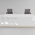 Modern reception desk 3d model