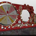 Spring Festival Decorative Setup With Lucky Wheel Fortune Rabbit Lion Dolls Plum Blossoms Fortune Characters