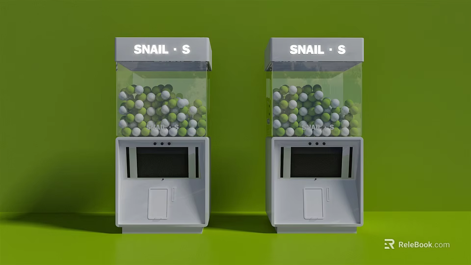 SNAIL'S Playground Amusement Equipment Vending Machines Filled With Colorful Balls For Kids 3d model 