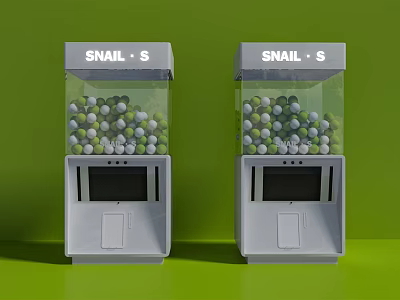 SNAIL'S Playground Amusement Equipment Vending Machines Filled With Colorful Balls For Kids 3d model