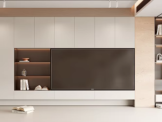 Modern TV background wall 3d model