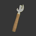 Practical Household Bottle Opener With Wooden Handle And Metal Head Design