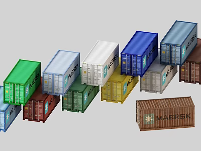 modern container 3d model