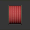 Vibrant Red Cable Spool on Beige Reel with Smooth Surface and Durable Wire