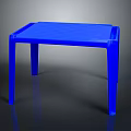 Blue Modern Leisure Chair With Sleek Design And Sturdy Four Legs Structure