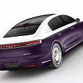 Sleek Purple and White Modern Sedan Car Exterior Design With Stylish Wheels