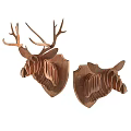 3D Wooden Deer And Zebra Head Wall Decor For Home Interior