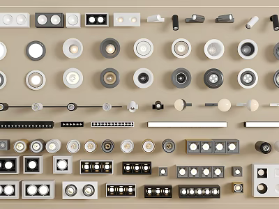 Various Downlights and Spotlights Designs for Modern Home Interior Lighting Fixtures 3d model