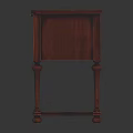 Traditional Wooden Entryway Side Cabinet With Two Drawers And Carved Legs