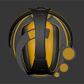 Modern Stylish Chair Design With Black Yellow Color Scheme Streamlined Structure And Circular Base