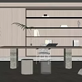Modern study 3d model