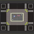 Multi Story Red Brick Building With Windows And Street Sidewalk Design
