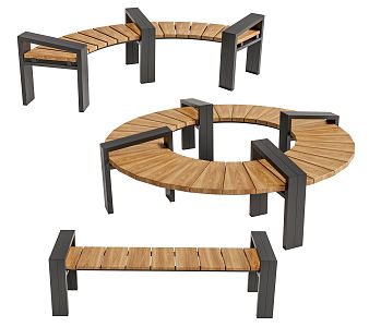 modern outdoor chair outdoor public seat 3d model