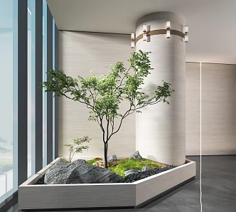 Modern landscape sketch interior landscape 3d model