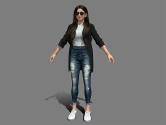 Modern Characters Beauty Characters Women Girls Women Characters Fashion Women 3d model