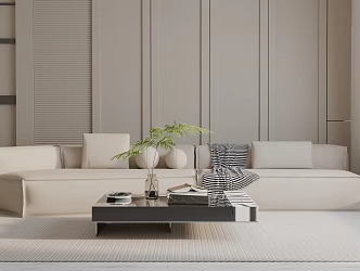 Modern three-seat sofa 3d model