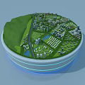Aerial Planning of Modern Urban Layout With Green Spaces Buildings and Water Bodies