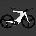 Modern Aerodynamic Bicycle With White Frame And Black Wheels Design 3d model