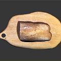 Fresh Crusty Bread Loaf on Wooden Cutting Board Surface
