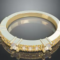Elegant Gold Bracelet With Shiny Crystals And Decorative Geometric Details